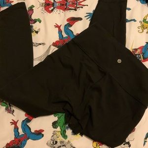 Lululemon wunder under 3/4 leggings-size 8 black